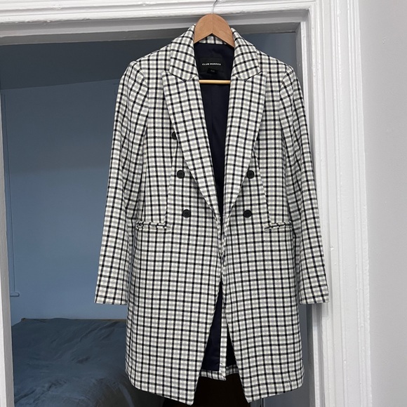 Club Monaco Check Coat - Picture 1 of 11